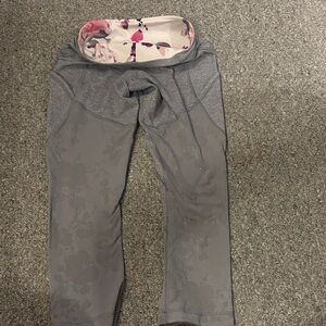 Lululemon Leggings with floral waistband